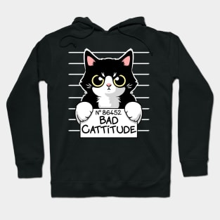 Bad cattitude prisoner cat Hoodie